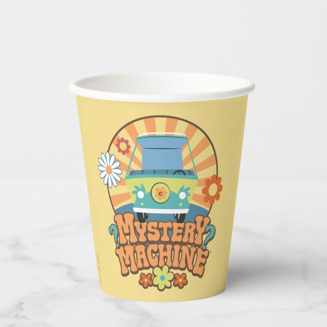 Mystery Machine Van Floral Graphic Paper Cups (Front)