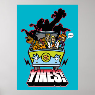 Mystery Machine "Yikes!" Graphic Poster