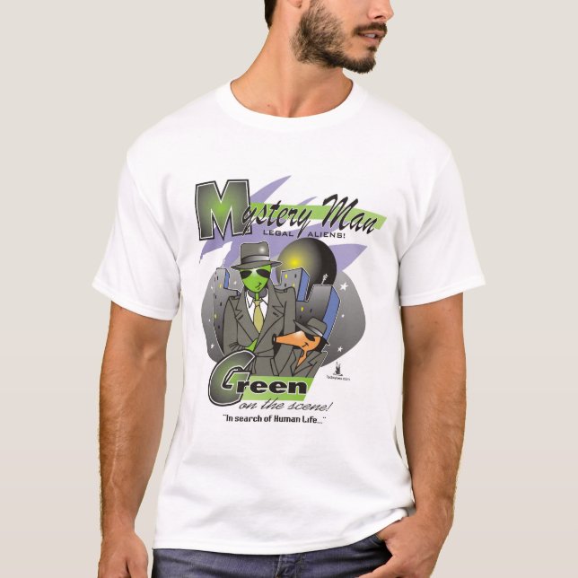 Mystery Man by Gregory Gallo T-Shirt (Front)