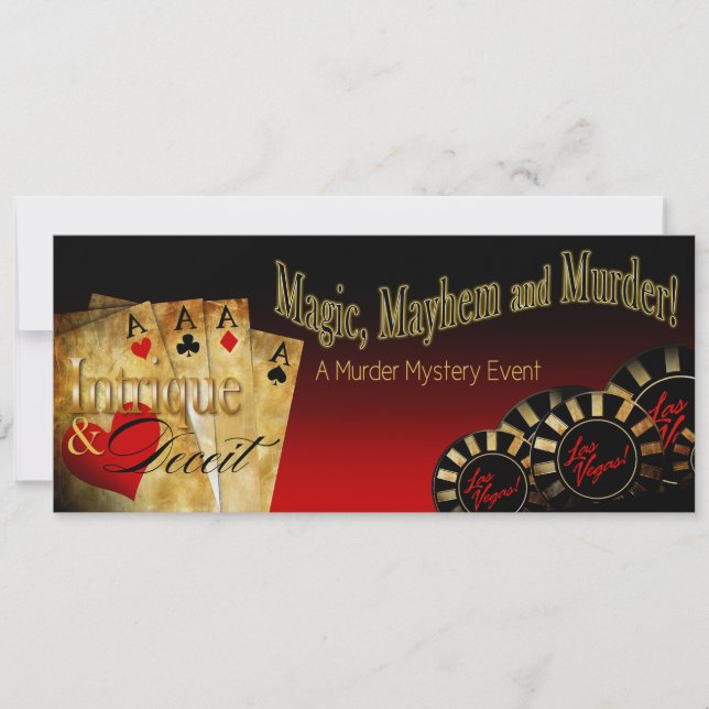 Mystery METALLIC ICE Las Vegas Deluxe FZ Invitation (Front)