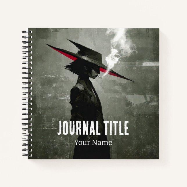 Mystery Noir Journal — Custom Name & Title (Front)