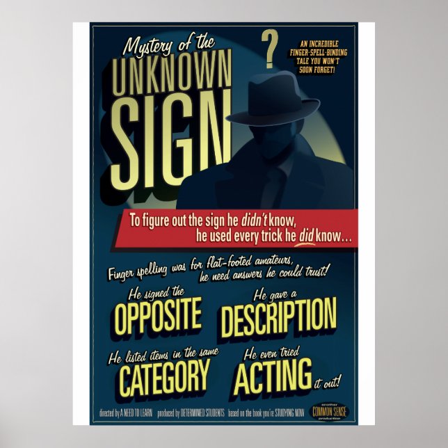 Mystery of the Unknown Sign. Poster. Poster (Front)