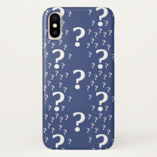 Mystery question mark riddle puzzle blue Case-Mate iPhone case