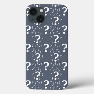 Mystery question mark riddle puzzle blue-gray Case