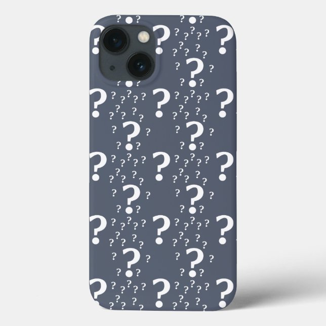 Mystery question mark riddle puzzle blue-gray Case (Back)
