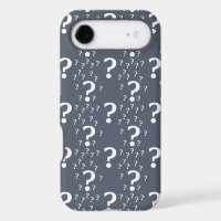 Mystery question mark riddle puzzle blue-grey