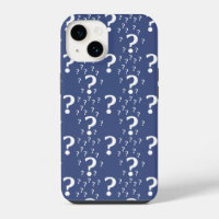 Mystery question mark riddle puzzle blue