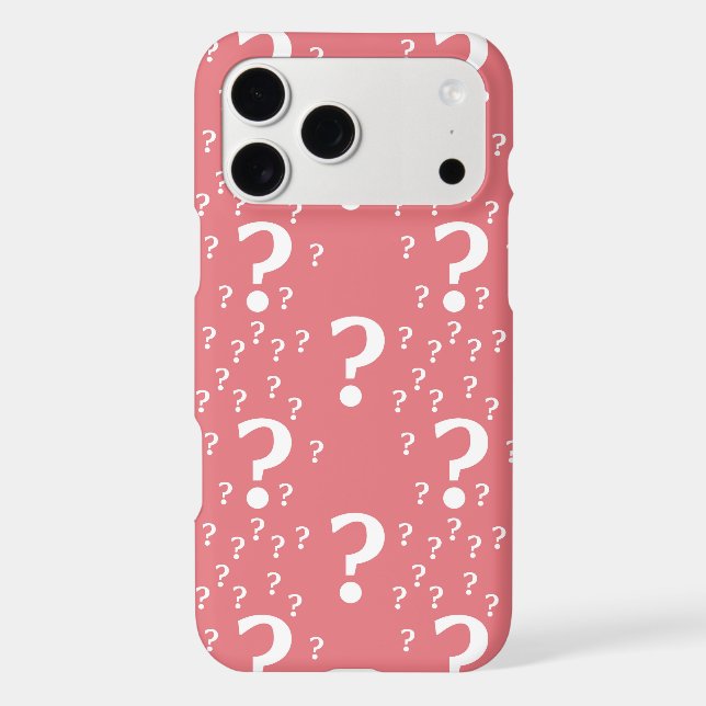 Mystery question mark riddle puzzle coral (Back)