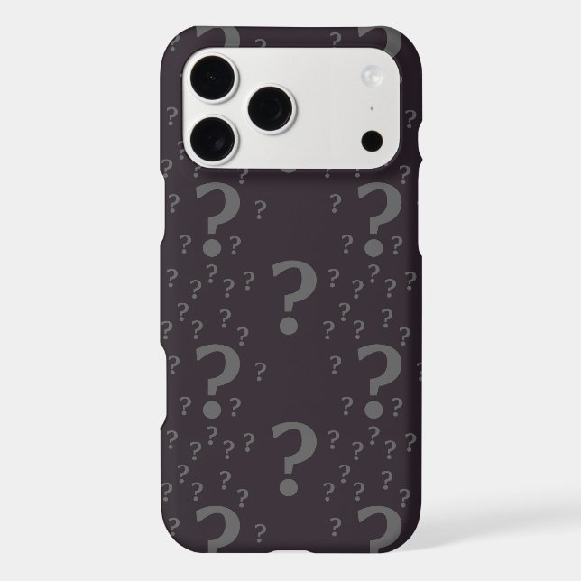 Mystery question mark riddle puzzle gray (Back)