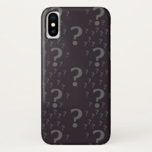 Mystery question mark riddle puzzle grey Case-Mate iPhone case