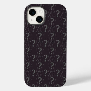 Mystery question mark riddle puzzle grey iPhone 14 case