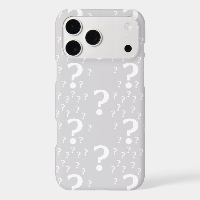 Mystery question mark riddle puzzle light gray (Back)