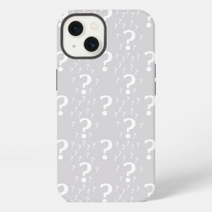 Mystery question mark riddle puzzle light grey Cas iPhone 13 Case