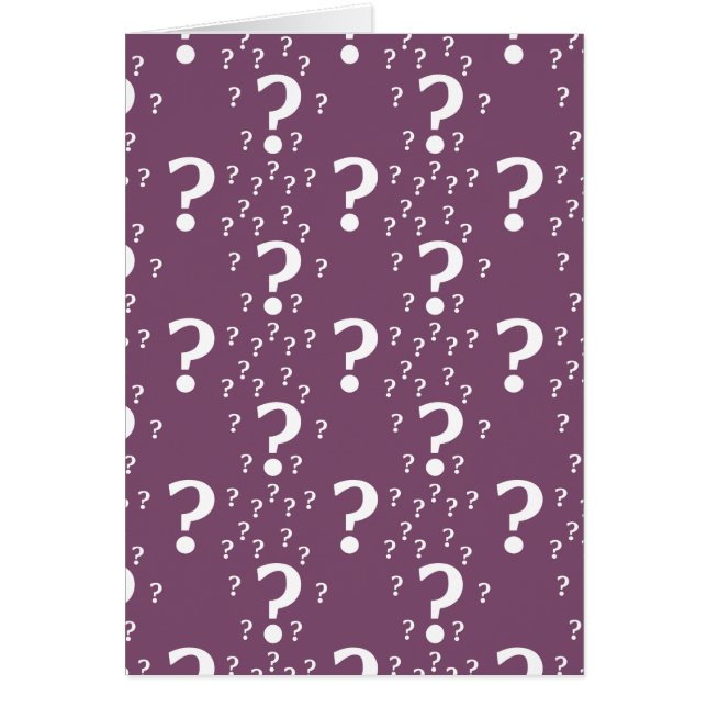 Mystery question mark riddle puzzle mauve (Front)