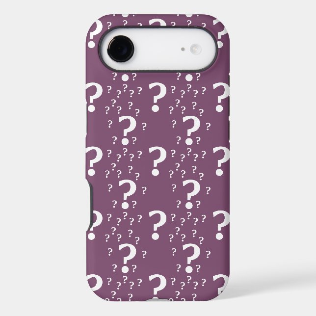 Mystery question mark riddle puzzle mauve (Back)