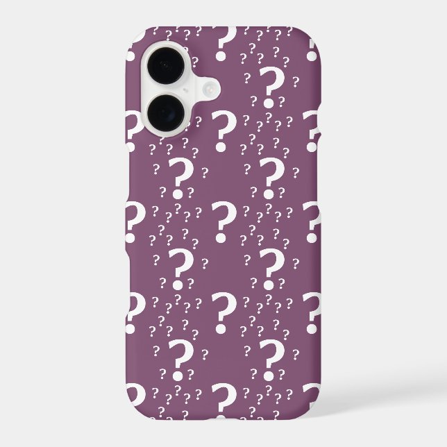 Mystery question mark riddle puzzle mauve (Back)