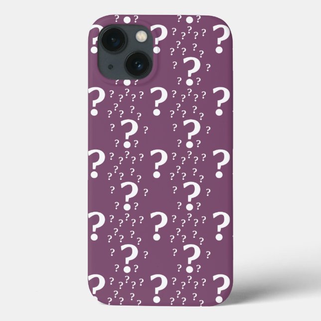 Mystery question mark riddle puzzle mauve Case-Mat Case-Mate iPhone Case (Back)