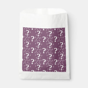 Mystery question mark riddle puzzle mauve favour bags