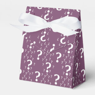 Mystery question mark riddle puzzle mauve favour box