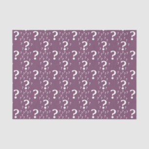Mystery question mark riddle puzzle mauve tissue paper