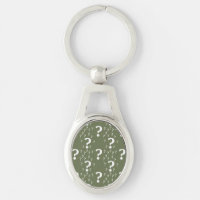 Mystery question mark riddle puzzle olive green