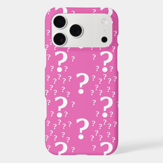 Mystery question mark riddle puzzle pink (Back)