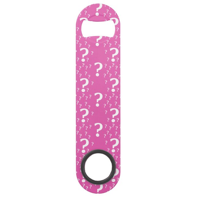 Mystery question mark riddle puzzle pink (Front)