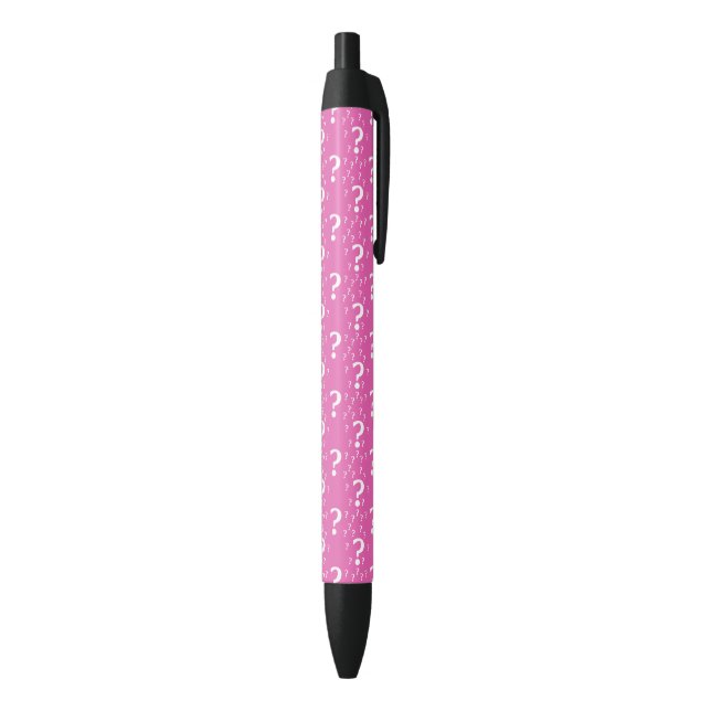 Mystery question mark riddle puzzle pink black ink pen (Bottom (Vertical))