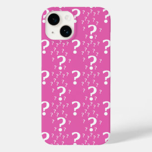 Mystery question mark riddle puzzle pink Case-Mate iPhone 14 case