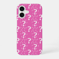 Mystery question mark riddle puzzle pink