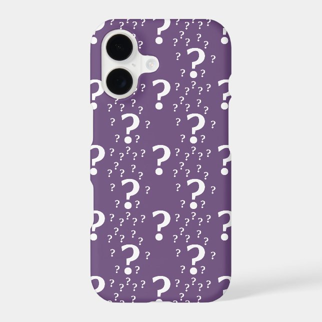 Mystery question mark riddle puzzle purple (Back)