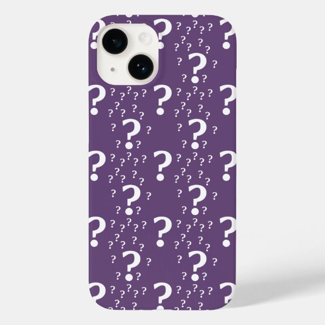 Mystery question mark riddle puzzle purple Case-Mate iPhone case (Back)