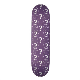 Mystery question mark riddle puzzle purple skateboard
