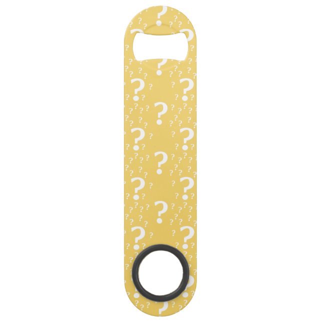 Mystery question mark riddle puzzle yellow (Front)