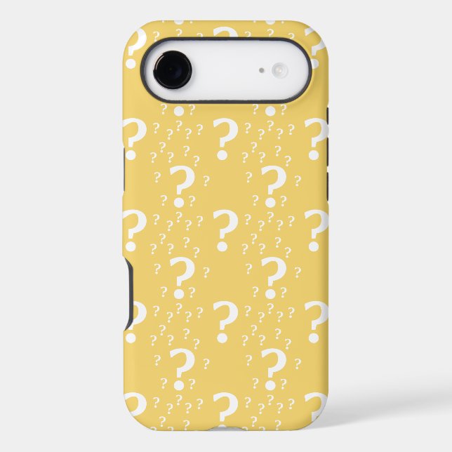 Mystery question mark riddle puzzle yellow (Back)