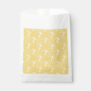 Mystery question mark riddle puzzle yellow favour bags