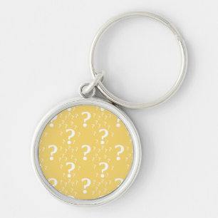 Mystery question mark riddle puzzle yellow key ring