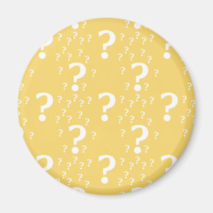 Mystery question mark riddle puzzle yellow magnet