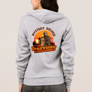 Mystery Solved Everyone Loves Coffee Bigfoot Hoodie