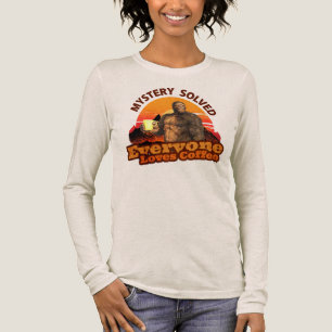 Mystery Solved Everyone Loves Coffee Bigfoot Tri-Blend Shirt