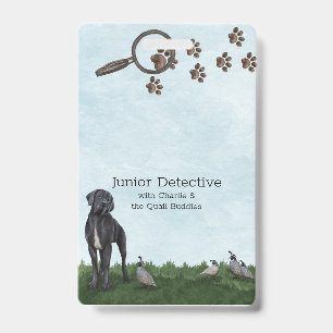 Mystery-Solving Junior Detective name badge ID Badge