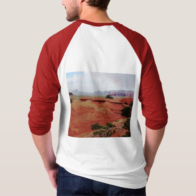 Mystery Valley Southwest 3/4 Sleeve Raglan Shirt (Back)
