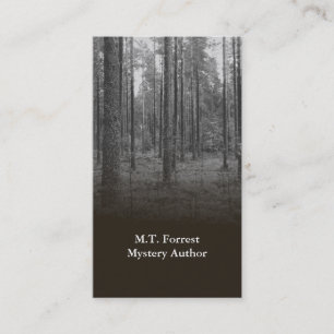 Mystery Writers Authors Business Cards Black Trees
