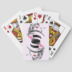 Mysteryous Lady - Hot Lips - Choose/add your colou Playing Cards