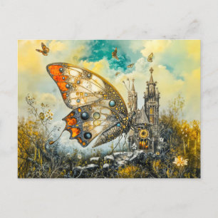 Mystic altar butterfly postcard
