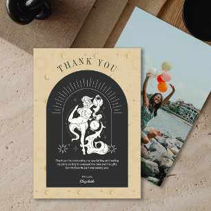 Mystic Aquarius Zodiac Arch Thank You Card