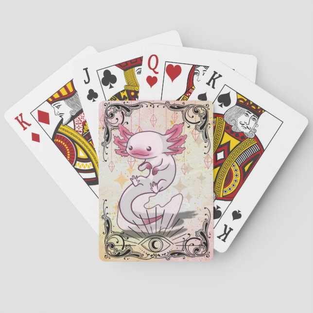 Mystic Axolotl  Playing Cards (Back)