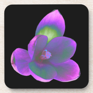 Mystic Beauty Crocus Flower Cork Coaster