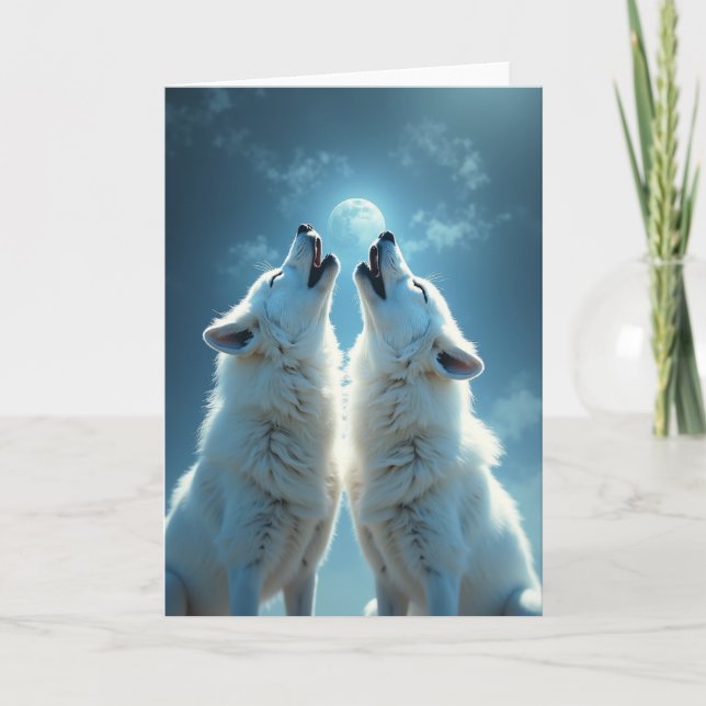 Mystic Birthday Wolf Moon Card (Front)