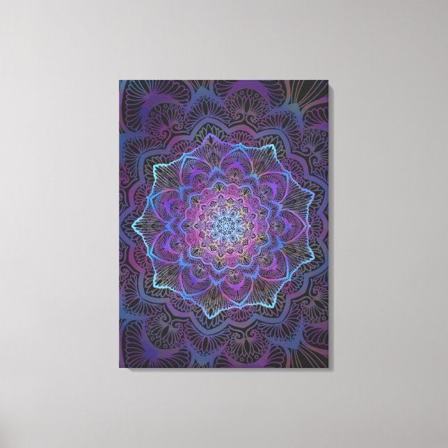 Mystic Bloom Mandala  Canvas Print (Front)